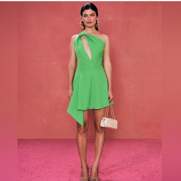 danica patrick green dress today Green Cult Gaia One-Shoulder Dress – Peek This Dress main image 0